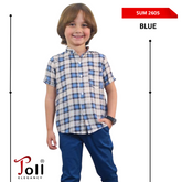 Modern kids’ plaid shirt