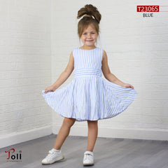 Girls' striped dress