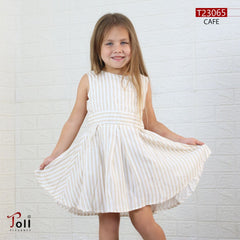 Girls' striped dress