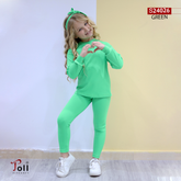 A stylish girls’ ribbed set