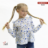 Girls Long Sleeve Printed Cotton Blouse – Soft Fabric