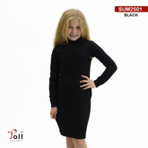 2 Pieces Ribbed Lycra Dress For Girls