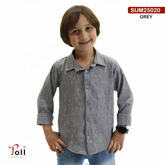 Linen Boys’ Long-Sleeve Shirt