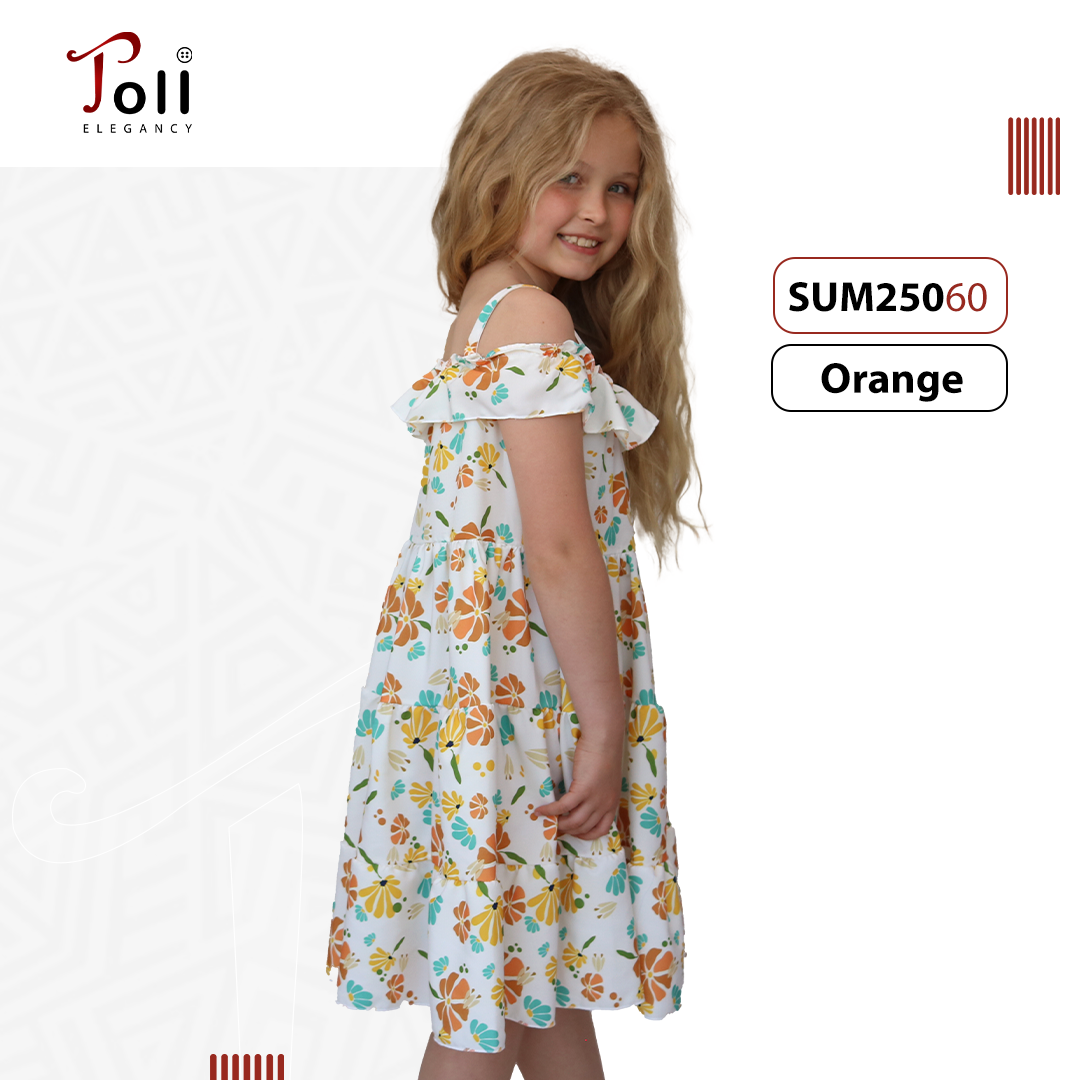Cotton Printed Dress For Girls – 1 Piece