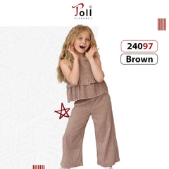 Girls’ Striped Suit with Layered