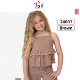 Girls’ Striped Suit with Layered