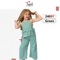 Girls’ Striped Suit with Layered