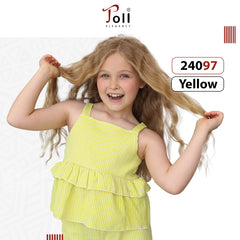 Girls’ Striped Suit with Layered