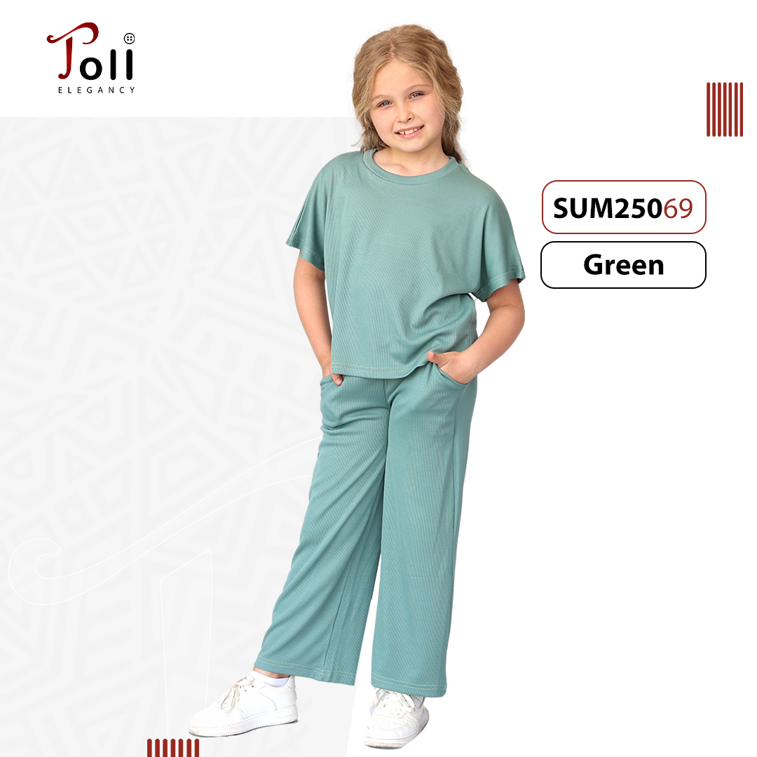 Girls’ Casual Ribbed Set