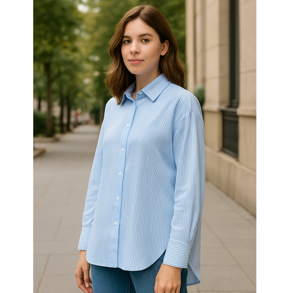 Oversized Cotton Shirt for Women – One Size