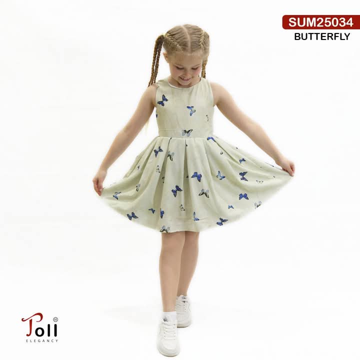 Girls' printed dress