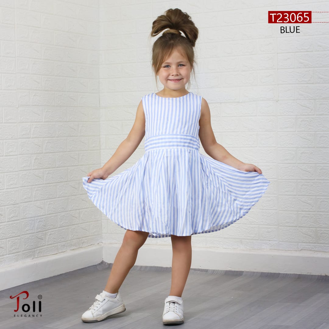 Girls' striped dress