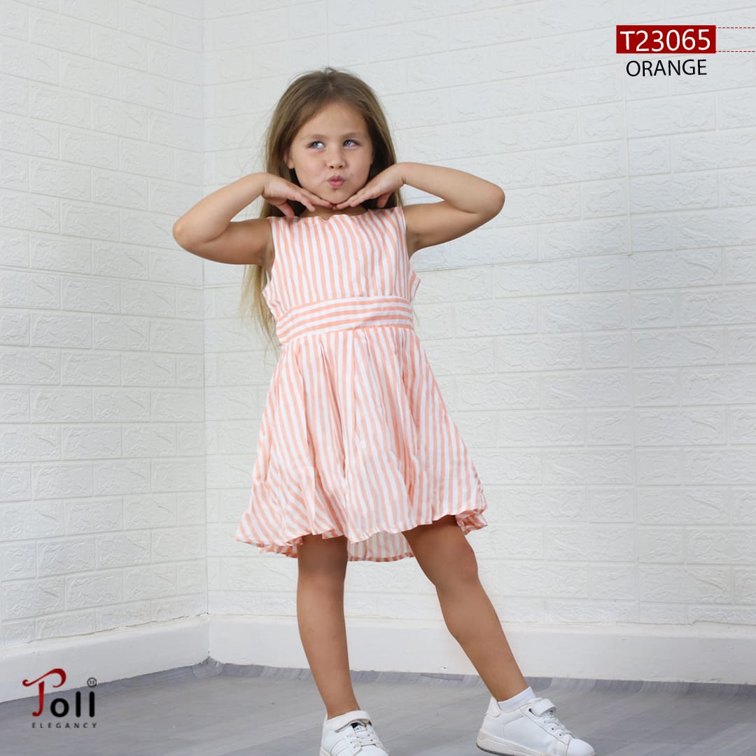 Girls' striped dress