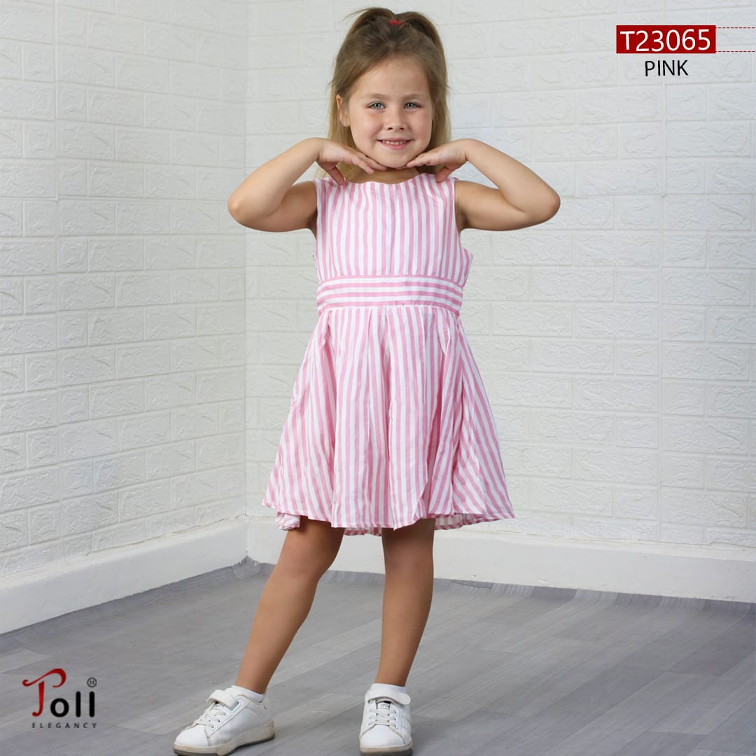 Girls' striped dress