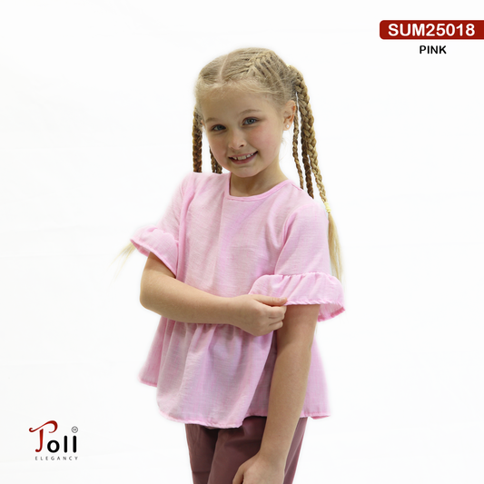 Plain Linen Breeze Blouse for Girls