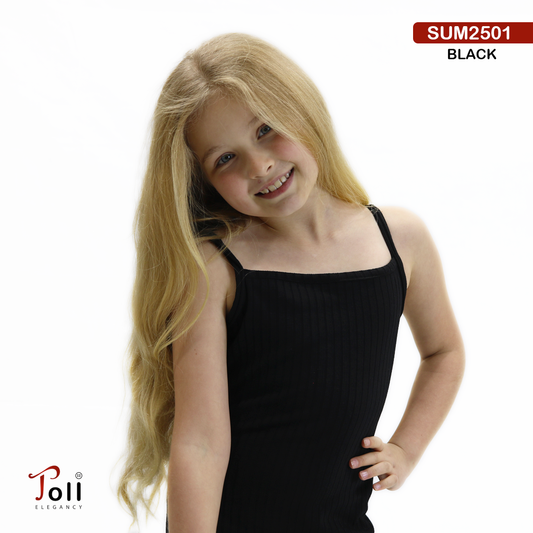 2 Pieces Ribbed Lycra Dress For Girls