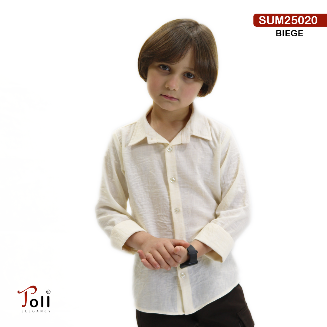 Linen Boys’ Long-Sleeve Shirt
