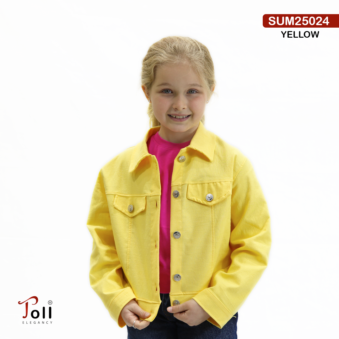 Unisex Cotton Gabardine Cardigan with Front Buttons & Pockets