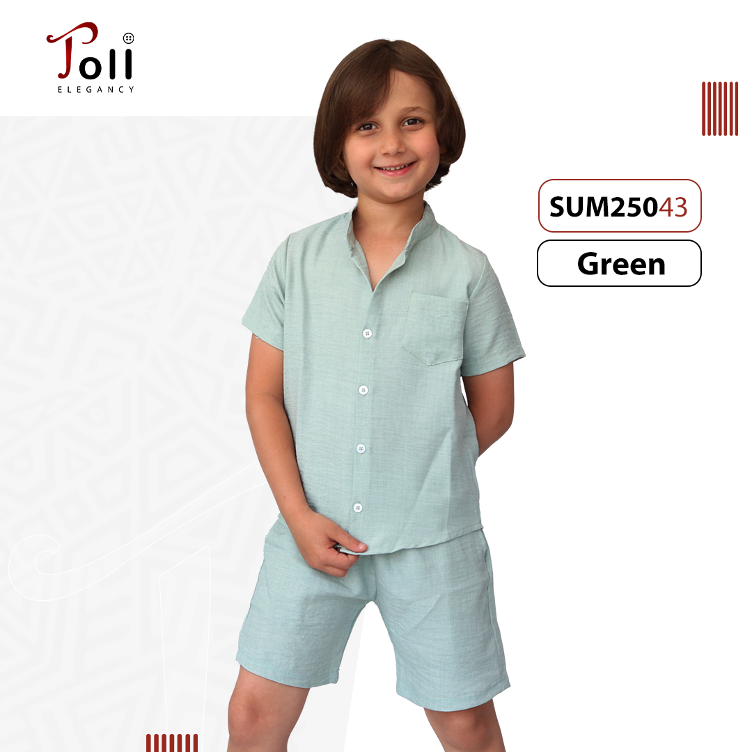 Linen Boys’ Suit – 2 pieces – Shirt & Short