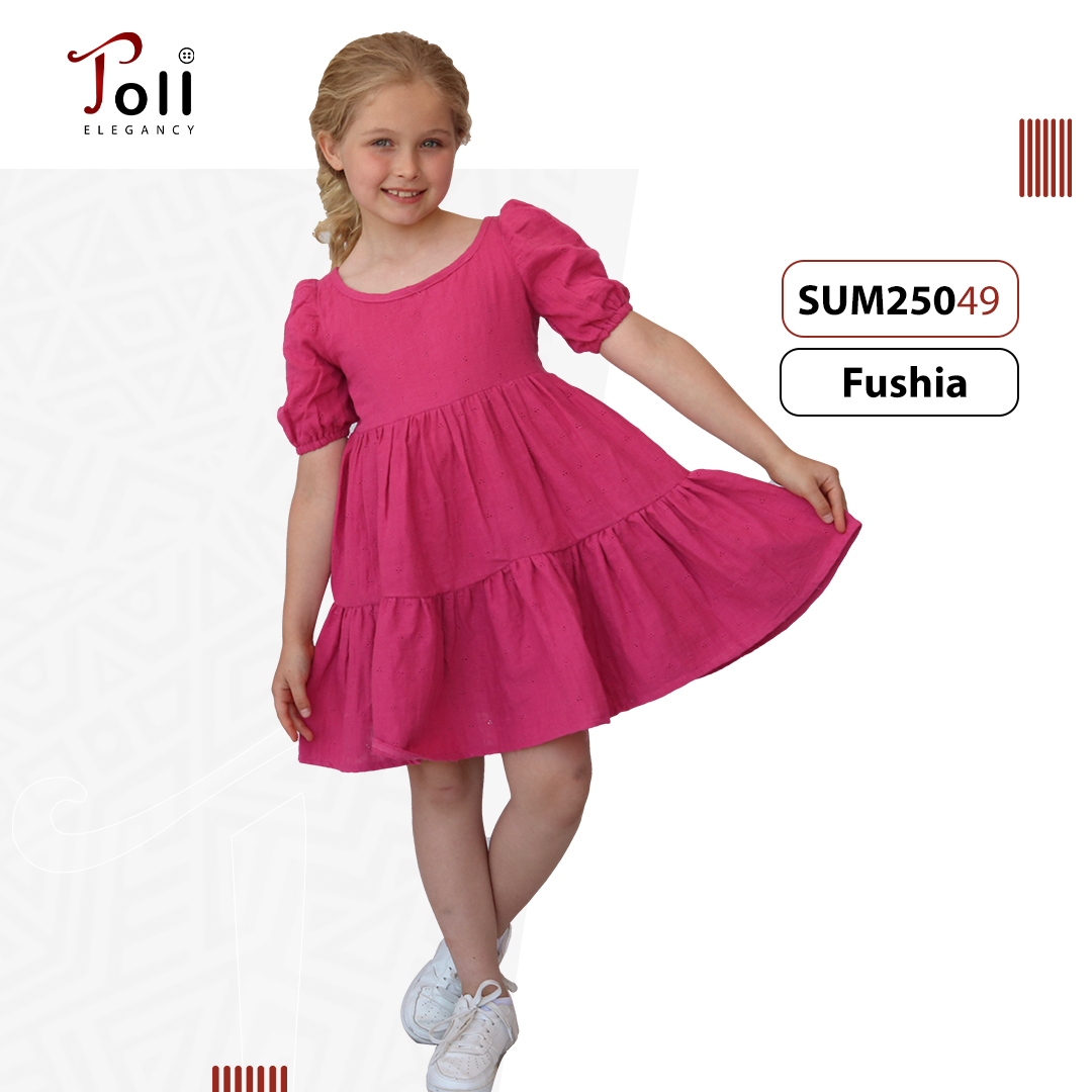 Girls Tiered Cotton Dress