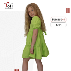 Girls Tiered Cotton Dress