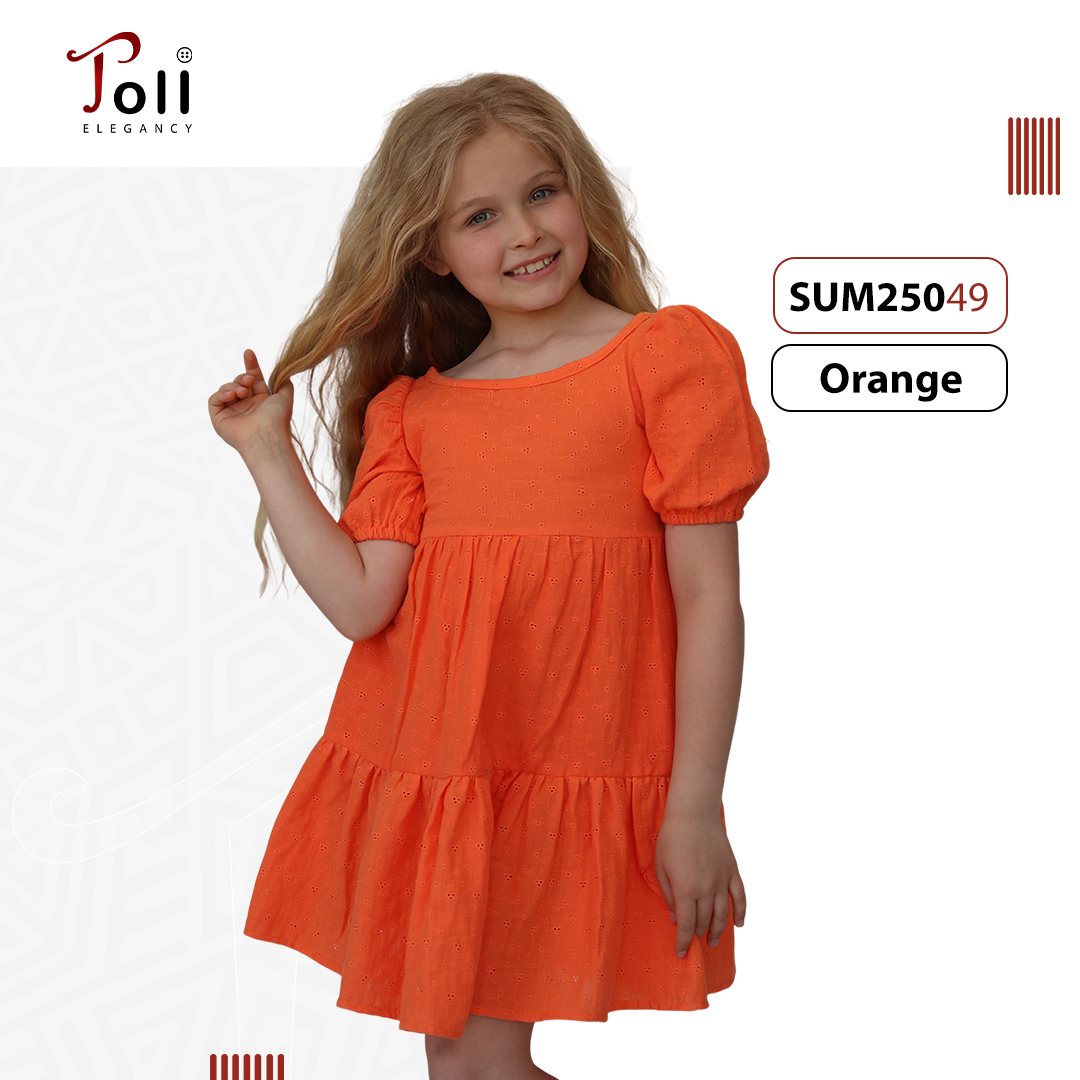 Girls Tiered Cotton Dress
