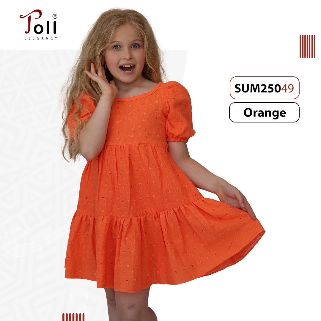Girls Tiered Cotton Dress