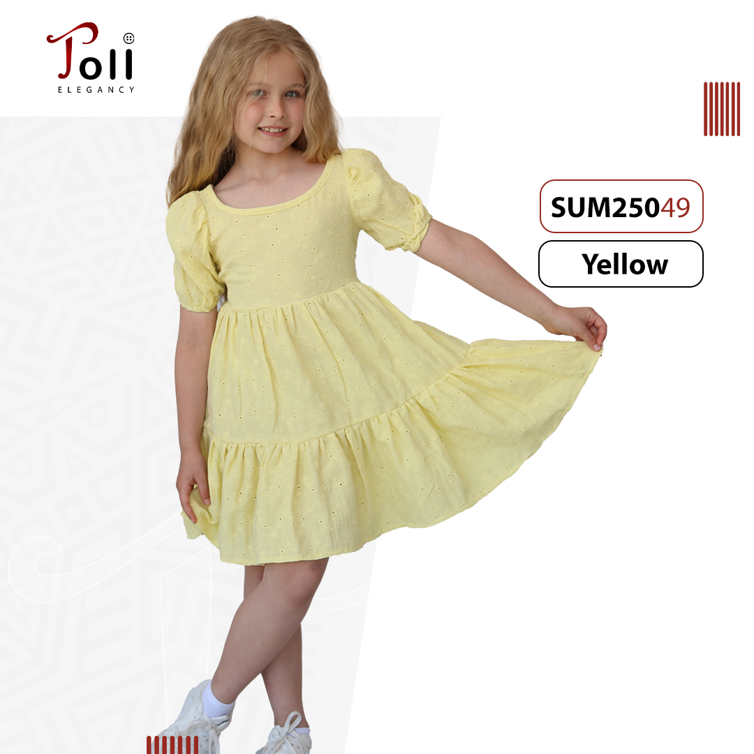 Girls Tiered Cotton Dress