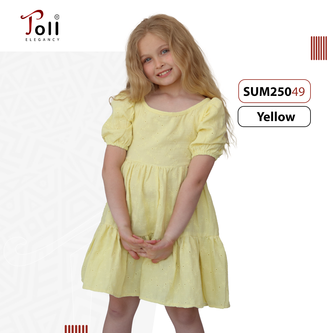 Girls Tiered Cotton Dress