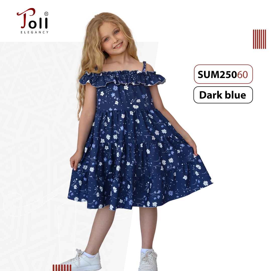 Cotton Printed Dress For Girls – 1 Piece