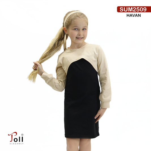 Lycra Dress & Bolivar Cardigan Set