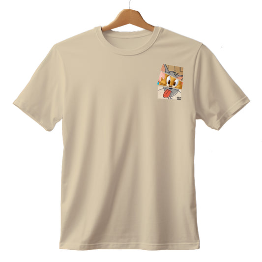 PRINTED COTTON TSHIRT FOR BOYS - Beige PRINT TOM&JARRY
