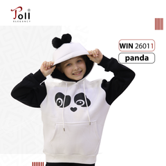 long sleeve printed cotton hoodie