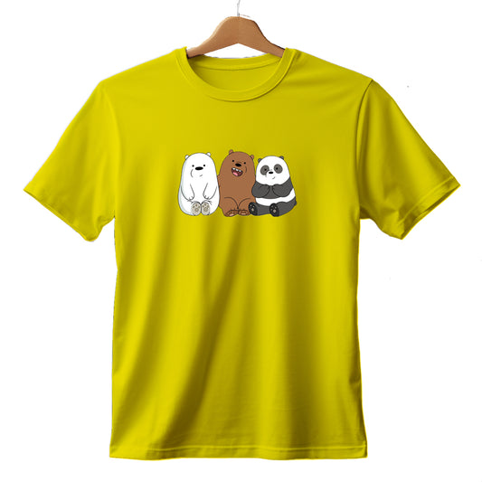 PRINTED COTTON TSHIRT FOR BOYS - PRINT YELLOW
