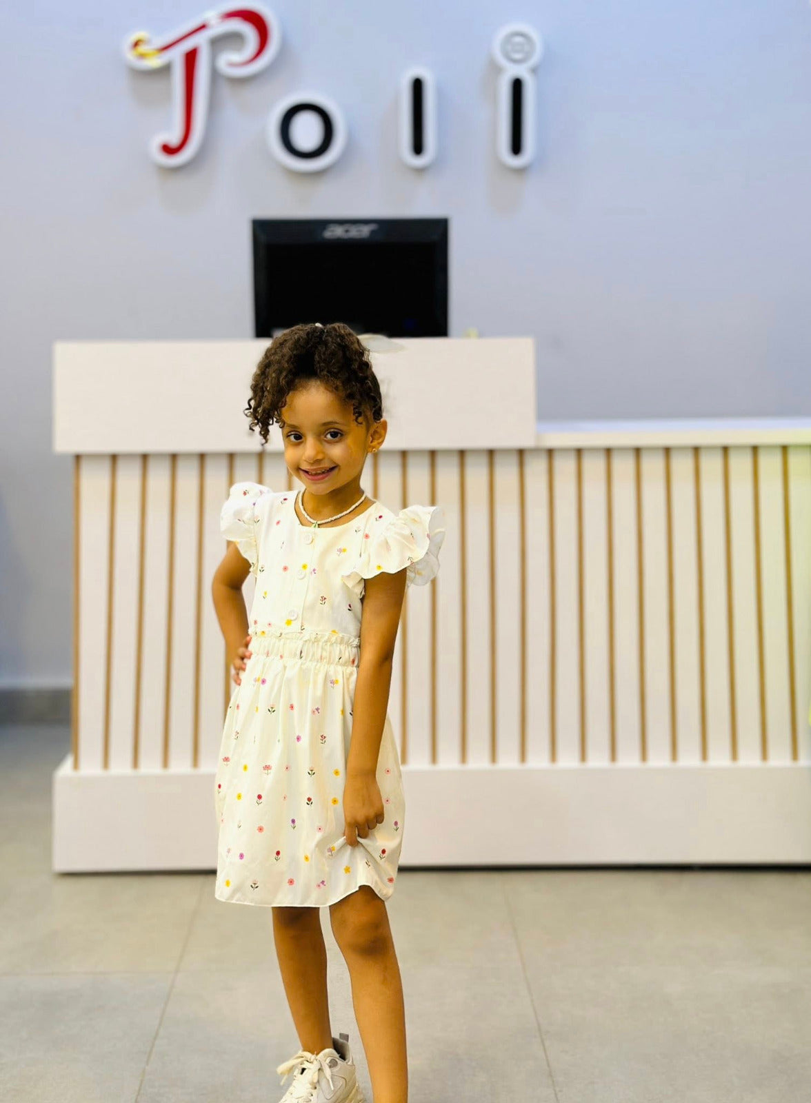 A printed dress