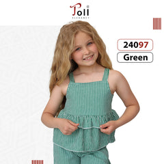 Girls’ Striped Suit with Layered