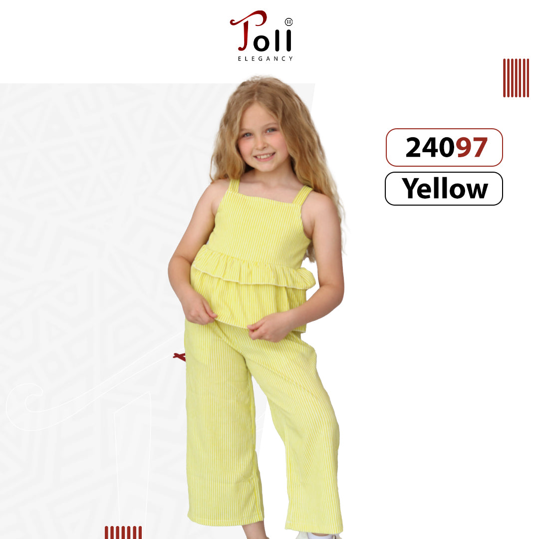 Girls’ Striped Suit with Layered